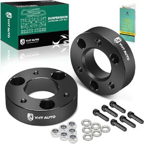 YHTAUTO 2.5 inch Front Leveling Lift Kit Compatible with 2005-2019 Nissan Frontier, 2005-2015 Xterra, RWD/4WD, Aluminum Strut Spacers Suspension Leveling Kit w/Hardware Kit Set of 2