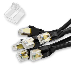 100-Pack RJ45 Plug Protector, Ethernet Plug Protector RJ45 Cable Dust Covers for RJ45 CAT5e/Cat6/Cat7/Cat8 RJ45 Connector