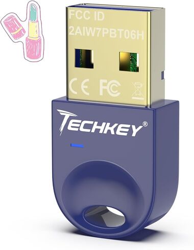 محول بلوتوث USB 5.3 لأجهزة الكمبيوتر المكتبية، قم بتوصيل وتشغيل جهاز استقبال وجهاز إرسال بلوتوث صغير V26 EDR Dongle لأجهزة الكمبيوتر المحمول بلوتوث Windows 11/10/8.1-Velvet Blue in Saudi Arabia