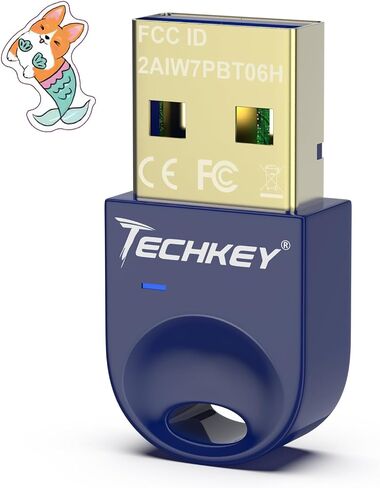 محول بلوتوث USB 5.3 لأجهزة الكمبيوتر المكتبية، قم بتوصيل وتشغيل جهاز استقبال وجهاز إرسال بلوتوث صغير V5 EDR Dongle لأجهزة الكمبيوتر المحمول بلوتوث Windows 11/10/8.1-Forget in Saudi Arabia