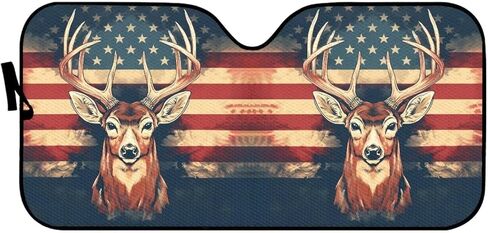 Deer Camo Hunting Forest Auto Sun Shades for Windshield Foldable SUV Truck RV Van Car Sunshade Front Window Sunshield for Women Men Blocks UV Rays Sun Visor Protector in Saudi Arabia