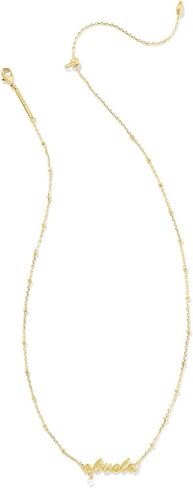 Kendra Scott Abuela Script Short Pendant Necklace in White Pearl, Fashion Jewelry for Women in Saudi Arabia