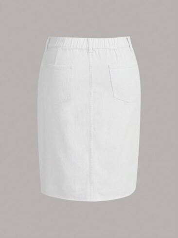 Floerns Women's Plain High Waist Pencil Jean Denim Skirt in Saudi Arabia