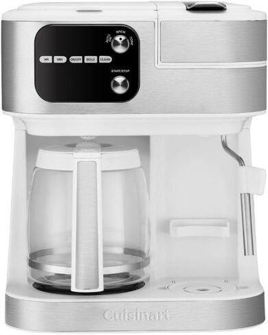 CUISINART Coffee Maker Barista System, Coffee Center 4-In-1 Coffee Machine, Single-Serve Coffee, Espresso & Nespresso Capsule Compatible, 12-Cup Carafe, White, SS-4N1W in Saudi Arabia