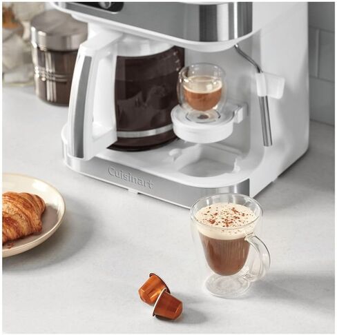 CUISINART Coffee Maker Barista System, Coffee Center 4-In-1 Coffee Machine, Single-Serve Coffee, Espresso & Nespresso Capsule Compatible, 12-Cup Carafe, White, SS-4N1W in Saudi Arabia