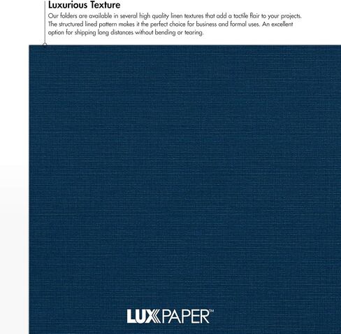 9 x 12 Presentation Folders - Standard Two Pocket w/Front Cover Lower Right Card Slits - Deep Blue Linen - Pack of 25 | Perfect for Tax Season, Brochures, Sales Materials and so Much More! in Saudi Arabia