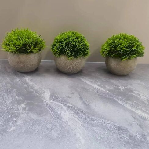 Small Fake Plants, Artificial Flower Interior, Office, Bathroom, Kitchen, Tabletop Decoration,Three 11 Inch Small Plants Can Decorate Your Small Home as Desk Decorations in Saudi Arabia