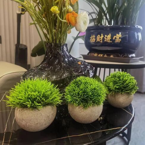 Small Fake Plants, Artificial Flower Interior, Office, Bathroom, Kitchen, Tabletop Decoration,Three 11 Inch Small Plants Can Decorate Your Small Home as Desk Decorations in Saudi Arabia