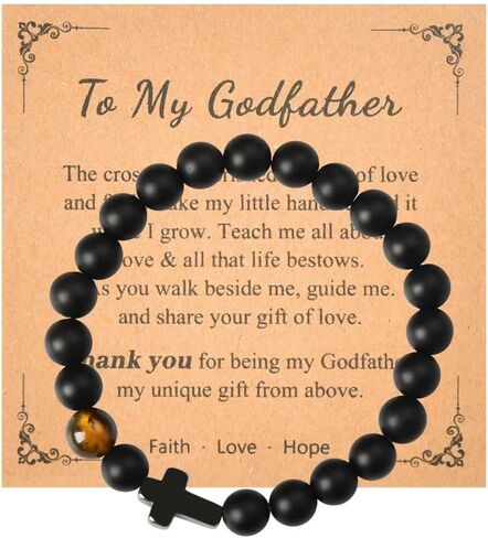 YangQian Religious Christian Gifts for Men Teen Boys Catholic Rosary Beaded Cross Bracelet for Dad Son Birthday Christmas Gift Ideas in Saudi Arabia