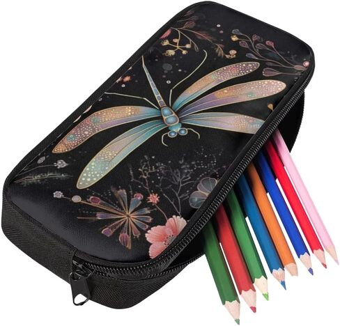 Dragonfly Kids Backpack Set for Girls 3pcs Kids Backpack with Lunch Box Pencil Case Toddler Bookbag Portable Lunch Bag for Kindergarten Preschool Elementary School Students in Saudi Arabia