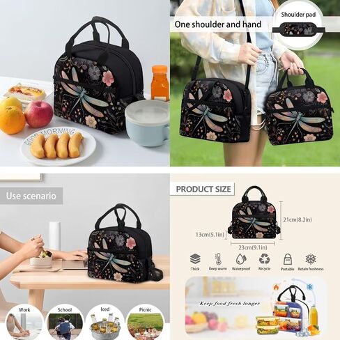 Dragonfly Kids Backpack Set for Girls 3pcs Kids Backpack with Lunch Box Pencil Case Toddler Bookbag Portable Lunch Bag for Kindergarten Preschool Elementary School Students in Saudi Arabia