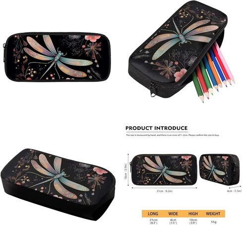 Dragonfly Kids Backpack Set for Girls 3pcs Kids Backpack with Lunch Box Pencil Case Toddler Bookbag Portable Lunch Bag for Kindergarten Preschool Elementary School Students in Saudi Arabia
