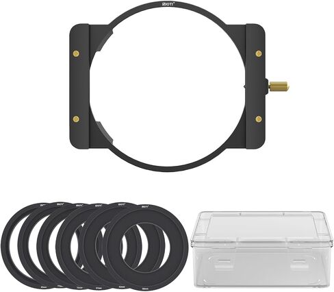 SIOTI Camera Square Filter Holder System +1*ND64(6stops) Square Filter + 6*Adapter Ring (58/62/67/72/77/82mm), for 100 * 100mm or 100 * 150mm ND/GND, Compatiable with General Brand Camera in Saudi Arabia