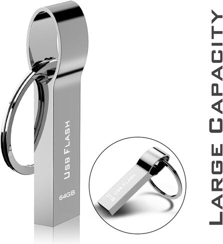 USB Flash Drive 64GB High Speed Large Capacity Thumb Drive Memory Stick with Keychain for Laptop Computer Tablet Data Storage and Tansfer in Saudi Arabia