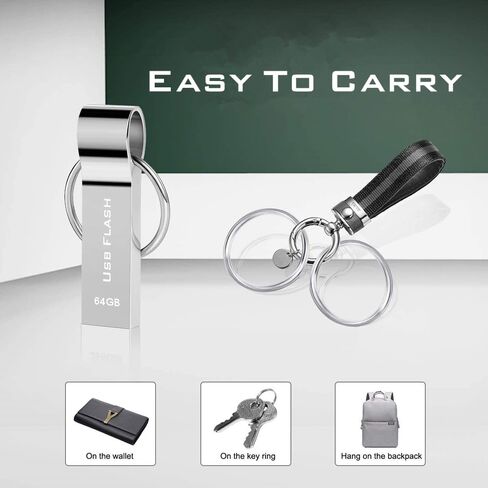 USB Flash Drive 64GB High Speed Large Capacity Thumb Drive Memory Stick with Keychain for Laptop Computer Tablet Data Storage and Tansfer in Saudi Arabia