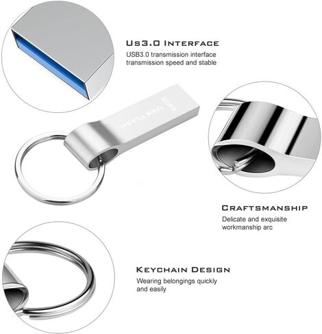 USB Flash Drive 64GB High Speed Large Capacity Thumb Drive Memory Stick with Keychain for Laptop Computer Tablet Data Storage and Tansfer in Saudi Arabia
