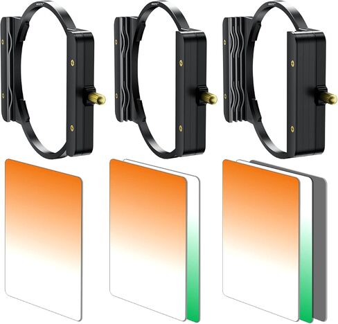 SIOTI Camera Square Filter Holder System +1*ND64(6stops) Square Filter + 6*Adapter Ring (58/62/67/72/77/82mm), for 100 * 100mm or 100 * 150mm ND/GND, Compatiable with General Brand Camera in Saudi Arabia