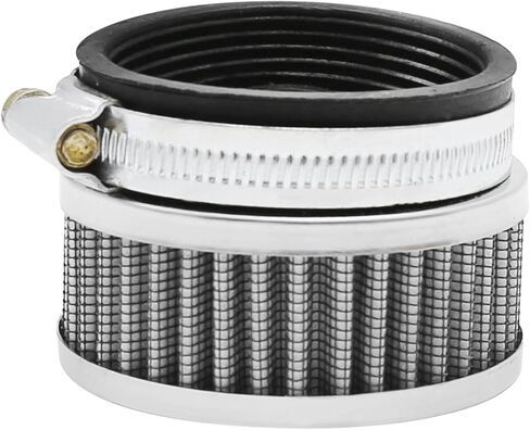 دراجة نارية سكوتر الفولاذ المقاوم للصدأ فلتر مدخل الهواء 58 مللي متر منظف + المشبك in Kuwait