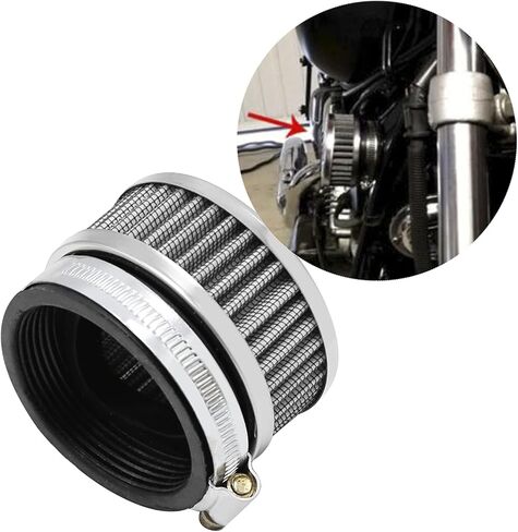 دراجة نارية سكوتر الفولاذ المقاوم للصدأ فلتر مدخل الهواء 58 مللي متر منظف + المشبك in Kuwait