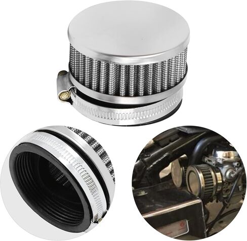 دراجة نارية سكوتر الفولاذ المقاوم للصدأ فلتر مدخل الهواء 58 مللي متر منظف + المشبك in Kuwait