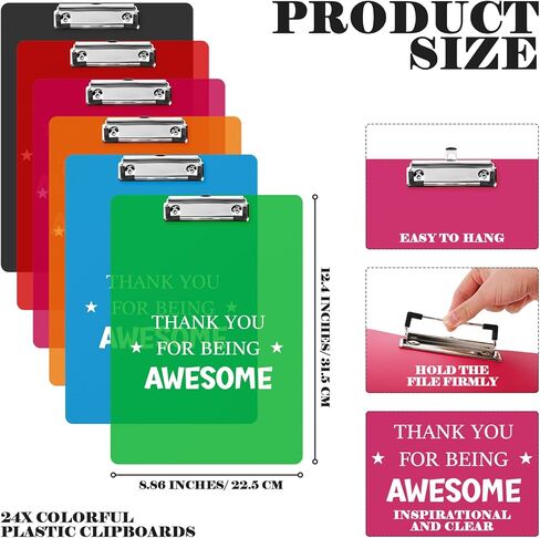 لوحات كتابة ملهمة، شكرًا لك على كونك هدايا رائعة، ألواح مشبكية بلاستيكية، هدايا تقدير المعلم ليوم التخرج، مقاس حرف A4 (12 قطعة) in Kuwait