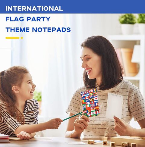 Ctosree 24 Piece World National Flag Party Theme Notepads Mini Notebook Pocket Mini Notepad Mini Spiral Notebook Mini Note Pads Birthday Teacher Classroom Rewards Supplies for Goodie Bags Party Favor in Saudi Arabia