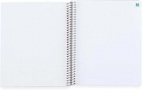 Erin Condren 8,5" X 11" Dot Grid Platinum Spiral Notebook - Ettavee Bliss, 160 Dot Grid Pages For Note Taking & Design Notebook, 80 Lb, Thick Mohawk Paper, Stickers Included in Kuwait