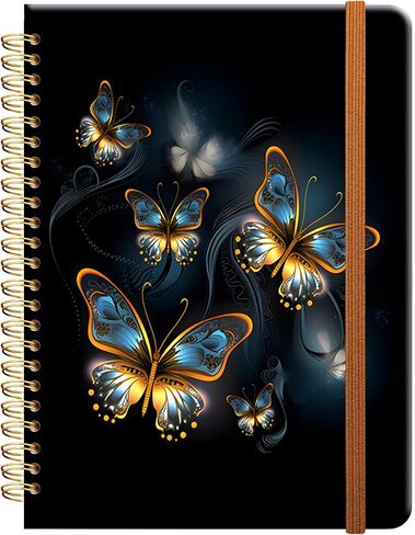Ruled Spiral Writing Notebook,A5 Hardcover Lined College Journal for Women Lady Girl,Strong Twin-Wire Binding with Premium Paper,8.4" X 6",Perfect for School,Office,Home Gifts(Pretty Cute Unicorn) in Kuwait