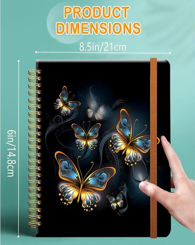 Ruled Spiral Writing Notebook,A5 Hardcover Lined College Journal for Women Lady Girl,Strong Twin-Wire Binding with Premium Paper,8.4" X 6",Perfect for School,Office,Home Gifts(Pretty Cute Unicorn) in Kuwait