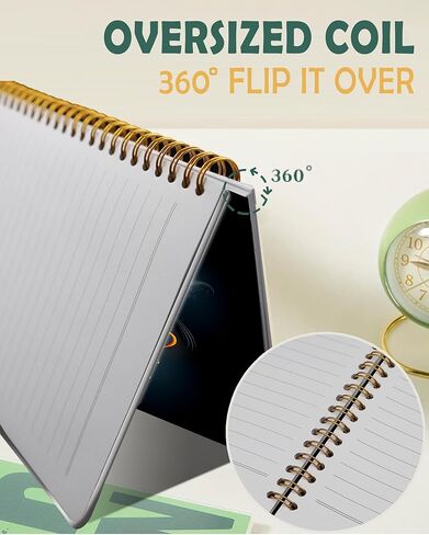 Ruled Spiral Writing Notebook,A5 Hardcover Lined College Journal for Women Lady Girl,Strong Twin-Wire Binding with Premium Paper,8.4" X 6",Perfect for School,Office,Home Gifts(Pretty Cute Unicorn) in Kuwait