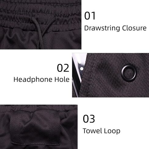 Mens Workout Running Shorts 2 in 1 Quick Dry Gym Yoga Athlethic 7 inch Sports Shorts with Phone Pockets in Saudi Arabia