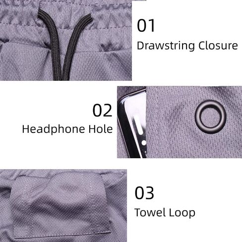 Mens Workout Running Shorts 2 in 1 Quick Dry Gym Yoga Athlethic 7 inch Sports Shorts with Phone Pockets in Saudi Arabia