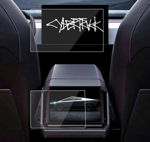 متوافق مع 2024 Tesla Cybertruck Navigation وواقي الشاشة الخلفي من الزجاج المقسى الذي يعمل باللمس، 9H مضاد للخدش عالي الوضوح in Saudi Arabia