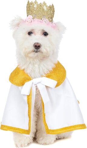 قطعتان من أزياء ملكة الكلاب، عباءة توتو للحيوانات الأليفة مع تاج، أزياء أميرات الكلاب الحلوة (M) in Kuwait