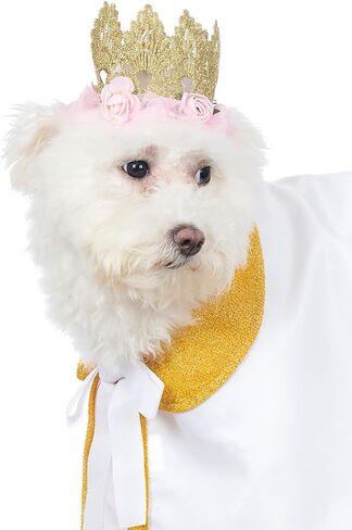 قطعتان من أزياء ملكة الكلاب، عباءة توتو للحيوانات الأليفة مع تاج، أزياء أميرات الكلاب الحلوة (M) in Kuwait