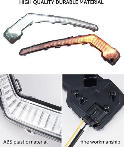 مجموعة إشارة الانعطاف A & UTV PRO X3 Fang Lights، الضوء الأبيض والأصفر الأمامي لملحقات Can-Am Maverick X3 XDS XRS Max Turbo R/Maverick Trail Sport Max، استبدال # OEM 715003673 in Kuwait