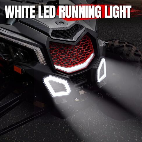 A & UTV PRO X3 Fang Lights Turn Signal Kit,Front Signature White Yellow Light for Can-Am Maverick X3 XDS XRS Max Turbo R/Maverick Trail Sport Max Accessories, Replace# OEM 715003673 in Saudi Arabia