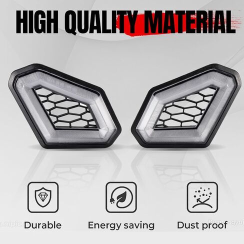 A & UTV PRO X3 Fang Lights Turn Signal Kit,Front Signature White Yellow Light for Can-Am Maverick X3 XDS XRS Max Turbo R/Maverick Trail Sport Max Accessories, Replace# OEM 715003673 in Saudi Arabia