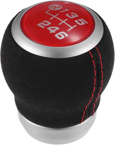 ACROPIX Black Suede Red Cover 6 Speed Manual Gear Shift Knob Shifter Lever Head Ball Fit for Subaru Impreza WRX STI 2009-2021 for Subaru Outback 2010-2019 - Pack of 1 in Saudi Arabia