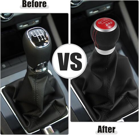 ACROPIX Black Suede Red Cover 6 Speed Manual Gear Shift Knob Shifter Lever Head Ball Fit for Subaru Impreza WRX STI 2009-2021 for Subaru Outback 2010-2019 - Pack of 1 in Saudi Arabia