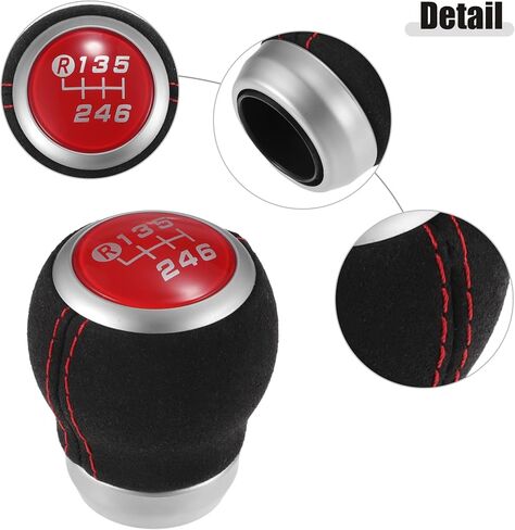 ACROPIX Black Suede Red Cover 6 Speed Manual Gear Shift Knob Shifter Lever Head Ball Fit for Subaru Impreza WRX STI 2009-2021 for Subaru Outback 2010-2019 - Pack of 1 in Saudi Arabia