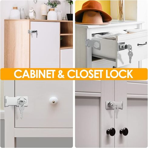 CRANACH 3 Inch Zinc Alloy Chrome Finish Cabinet Lock with Key in Saudi Arabia