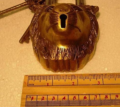 Brass Functional Padlock Collectible Golden Locks from Indian Accent (Lion Lock) in Saudi Arabia