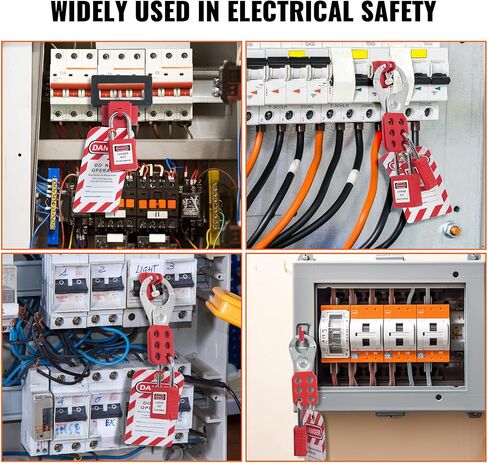 VEVOR Electrical Lockout Tagout Kit, 26 PCS Safety Loto Kit Includes Padlocks, Hasps, Tags, Nylon Ties, and Carrying Bag, Lockout Tagout Safety Tools for Industrial, Electric Power, Machinery in Saudi Arabia