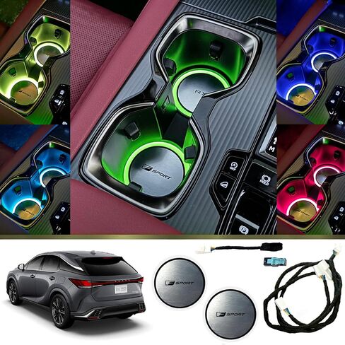 مجموعة إضاءة حامل الأكواب لملحقات الإضاءة المحيطة لكزس RX rx350 rx350h rx450h rx500h (Fsport*2) in Saudi Arabia