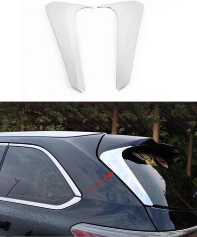 Car Accessories Fit for Toyota Highlander ABS（Carbon Fiber） 2014 2015 2016 2017 2018 2019 Side Rear Window Spoiler Wing Cover Trims 2PCS in Saudi Arabia