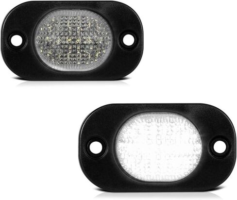 VIPMOTOZ Full LED License Plate Light Compatible With 2006-2011 Hyundai Accent 2001-2003 Elantra 2001-2006 Optima Chrome Housing Clear Lens Direct Replacement Left & Right Side Pair Set in Saudi Arabia