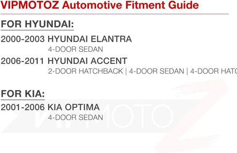 VIPMOTOZ Full LED License Plate Light Compatible With 2006-2011 Hyundai Accent 2001-2003 Elantra 2001-2006 Optima Chrome Housing Clear Lens Direct Replacement Left & Right Side Pair Set in Saudi Arabia