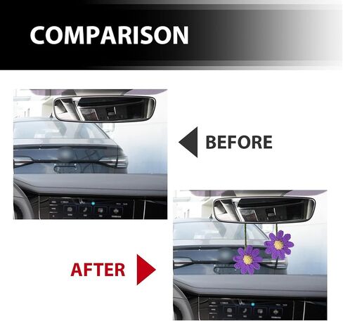 1 PC Car Daisy Crochet Hanging Ornament, DIY Handmade Woven Low-Key Elegant Decoration, Cute Rearview Mirror Pendant Interior Aesthetics, Universal Interior Accessories for Most Cars (Purple) in Saudi Arabia