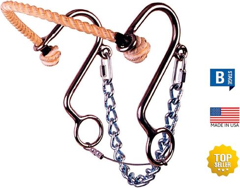 Reinsman Little S Hackamore - Rope Nose - Stage B - Horse or Arabian Size in Saudi Arabia